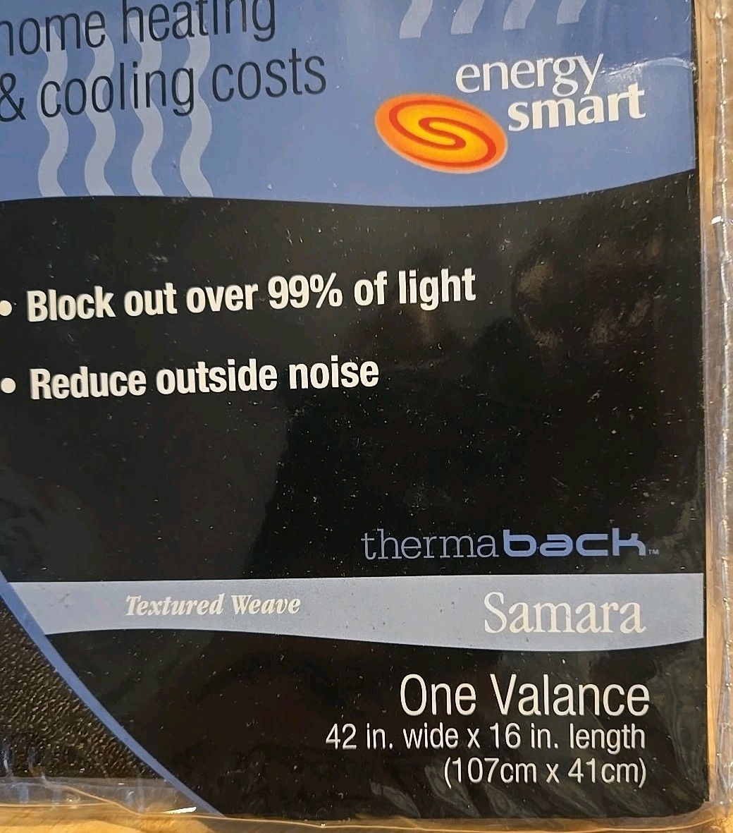 eclipse Energy Saving blackout curtains 42 X 16 One Valance 105021 Samara