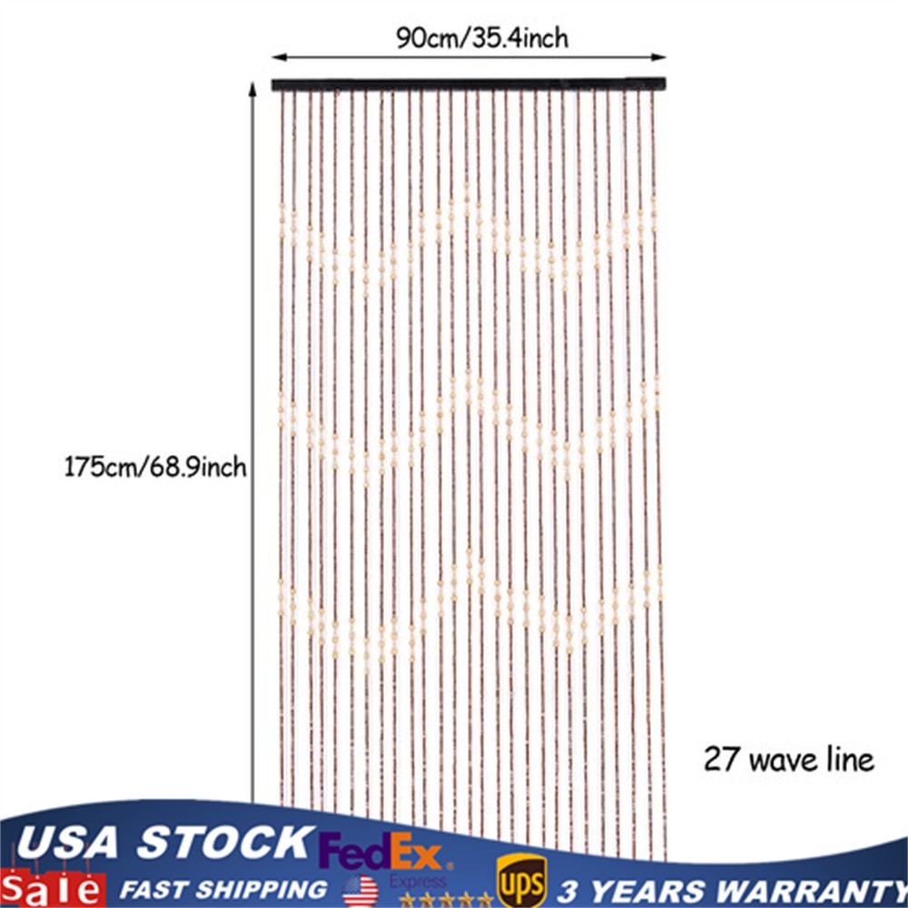 Natural Bamboo 90 Strands Handmade Curtain Beads Window Door Shoji Room Divider