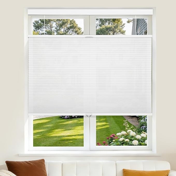 Grandekor Top Down Bottom Up Cellular Shades Cordless, Pull Down Honeycomb Blind