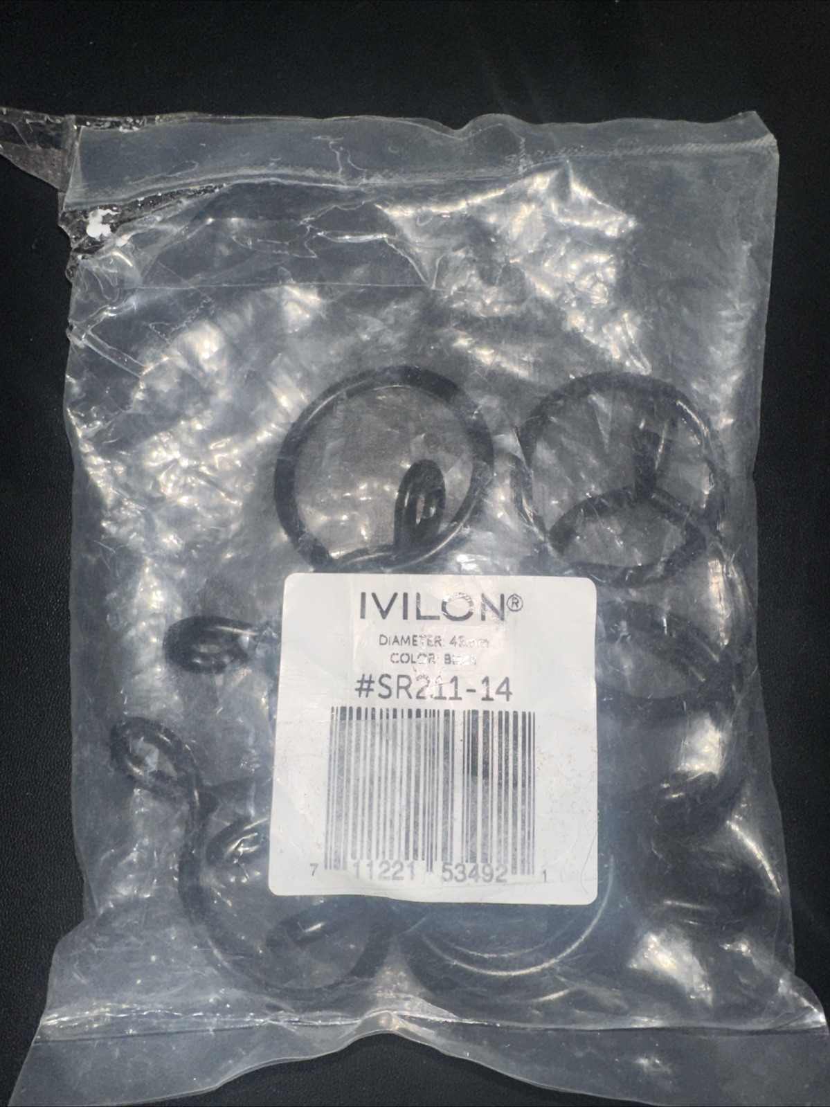 Ivilon Drapery Eyelet Curtain Rings 1.7″ Ring for Curtain Hook Pins Set of 14