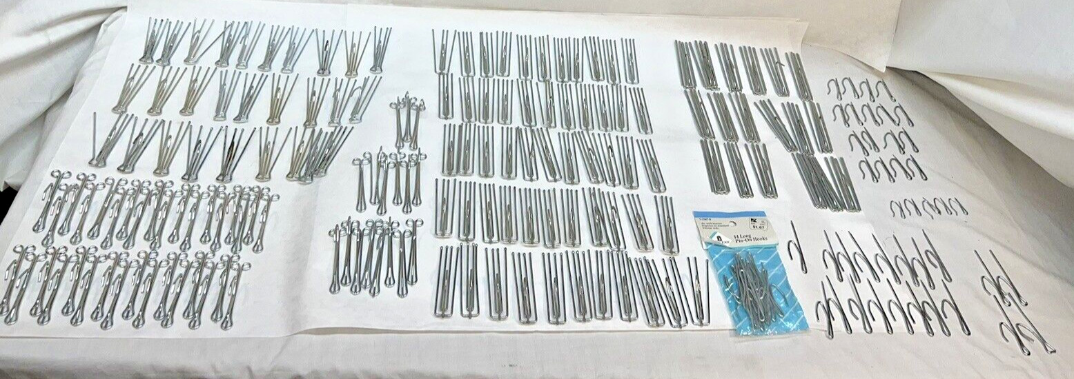 4 lb (206 pcs) pinched pleat drapery hooks, hvy duty-very light-weight, 3″ most