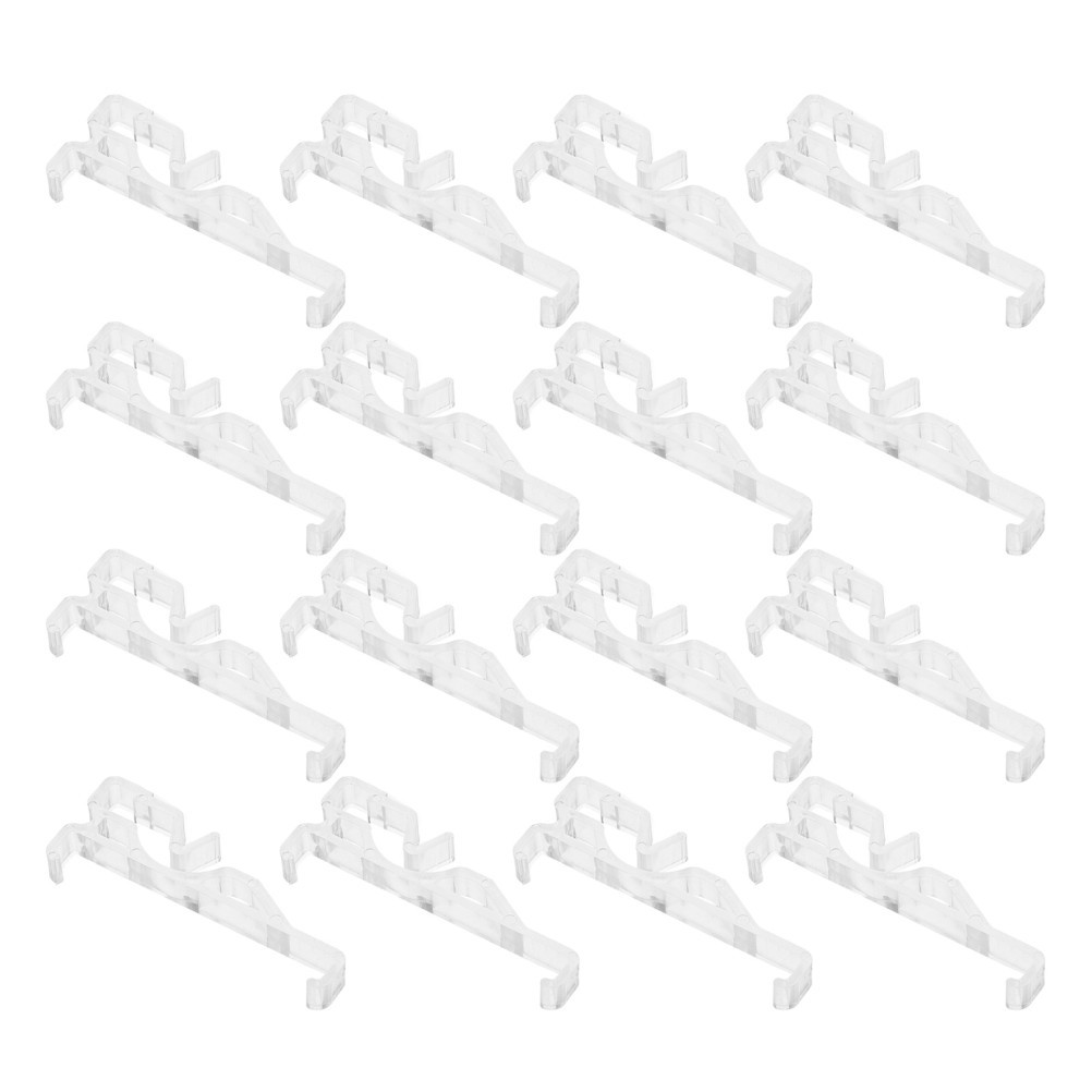 36Pcs Transparent Plastic Valance Clips for Blinds Seamless Hidden Support