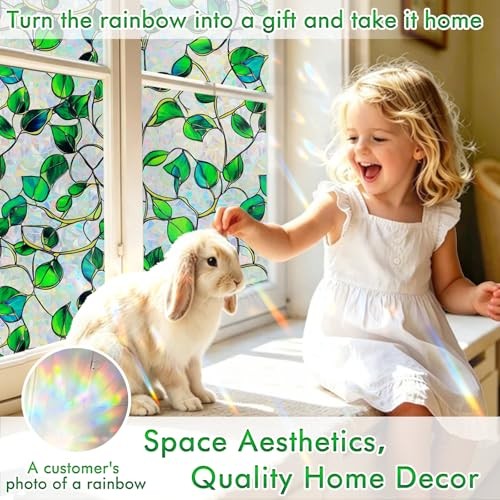 Rainbow Window Privacy Film,Heat Control,UV 17.5*78.5 Ivy Jade | Rainbow