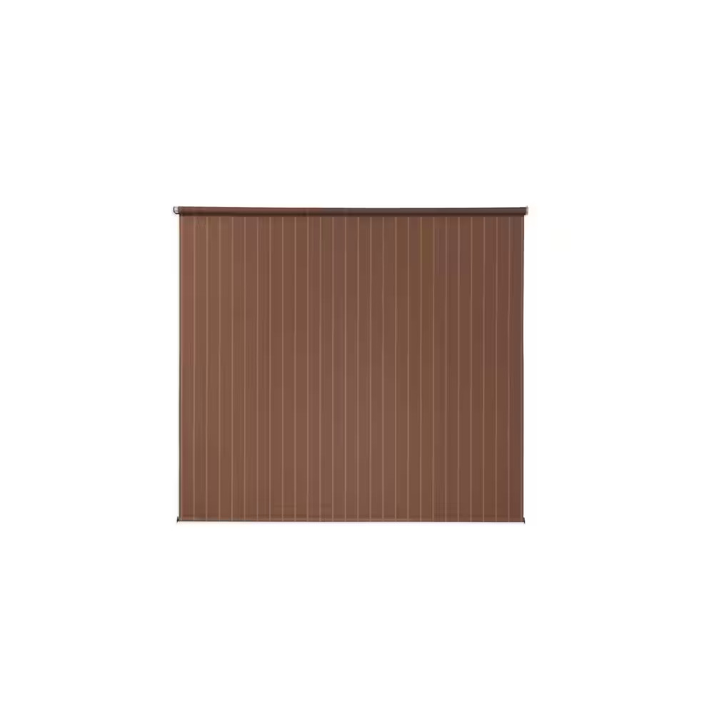 Brown Cordless Light Filtering Fade Resistant Fabric Exterior Roller Shade 72 In