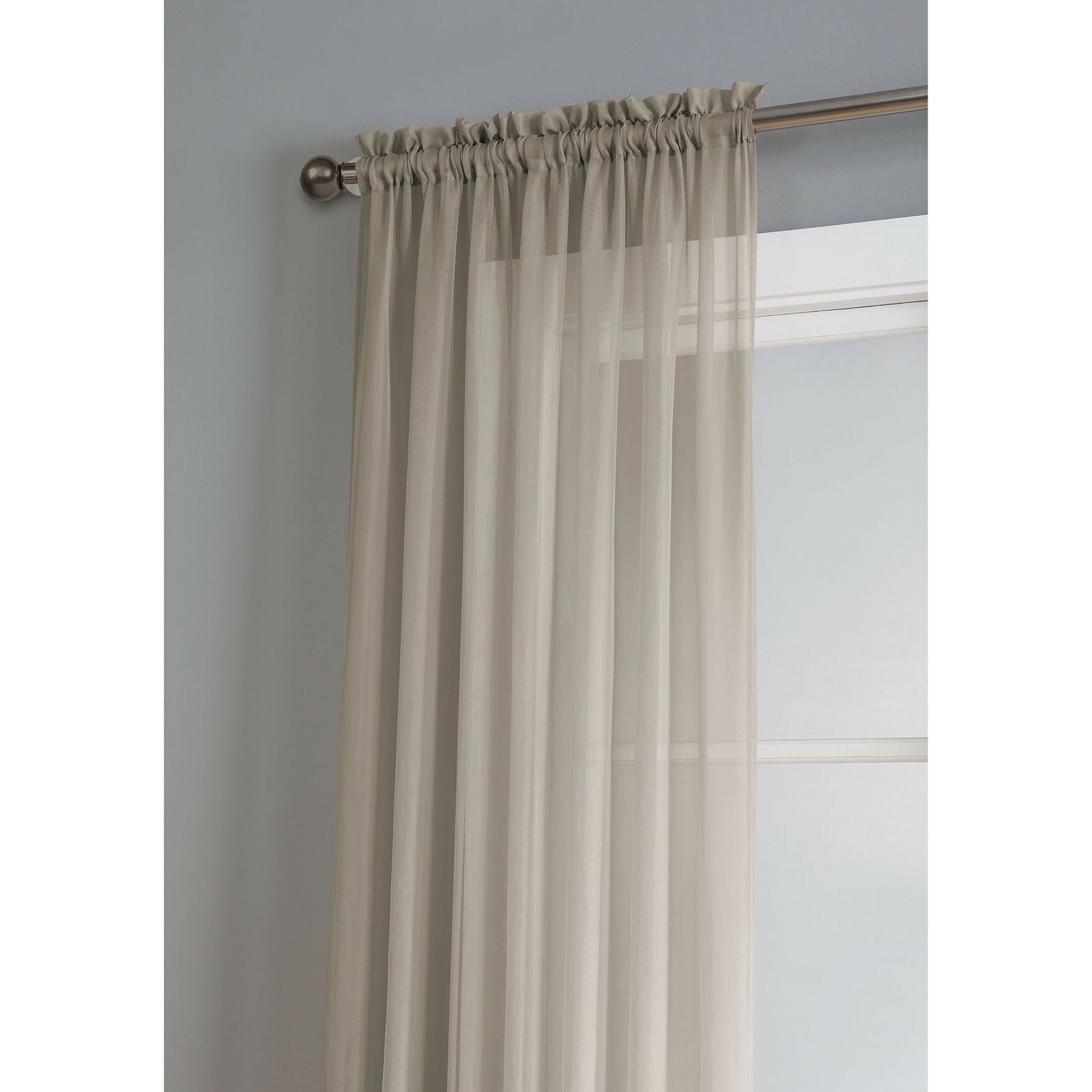 Window Elements Diamond Sheer Voile Extra Wide 56 x 95 in. Rod Pocket Curtain…
