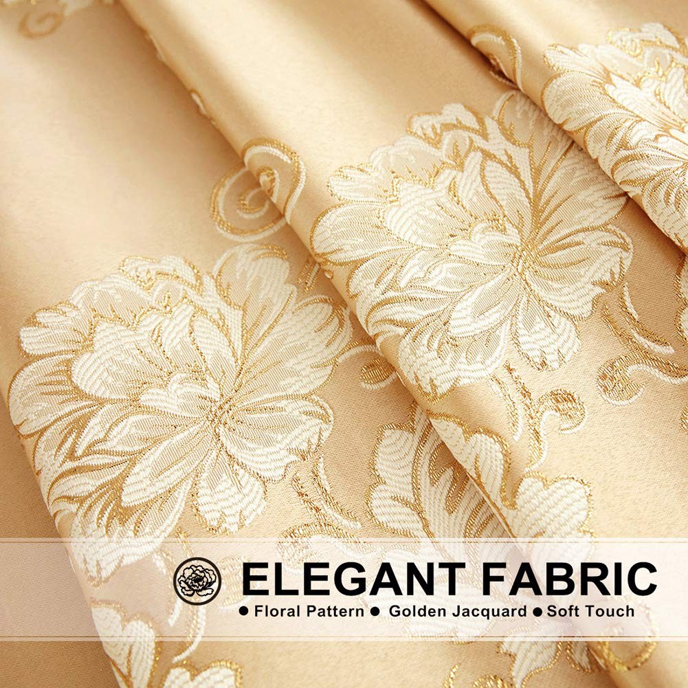 Elkca Jacquard Single Swag Waterfall Valance For Living Room Floral Curtain