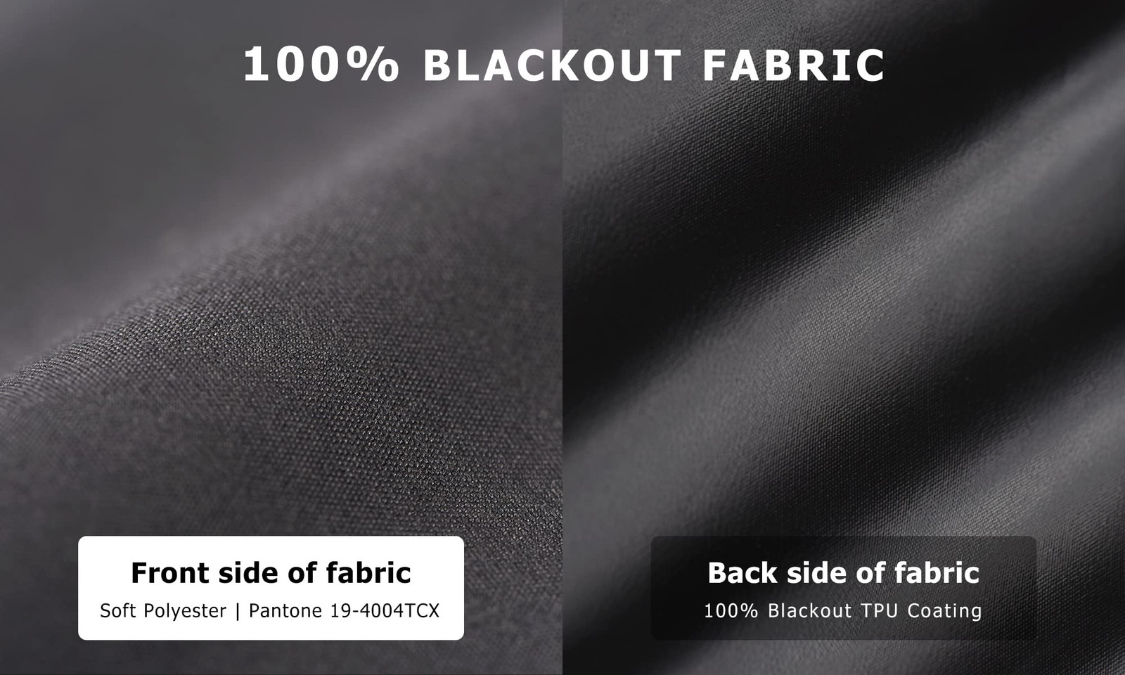 LazBlinds 100% Blackout Roller Shades, No Tools Drill 36”W x 72”H, Black