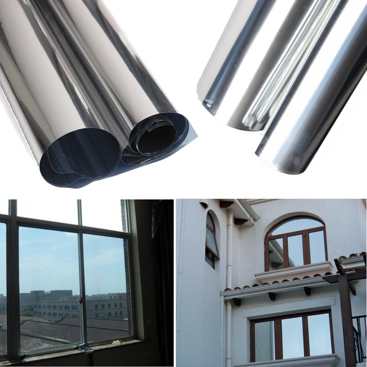 12″x 24″ Window Tint One Way Mirror Film UV Heat Reflective Home Heat Insulation