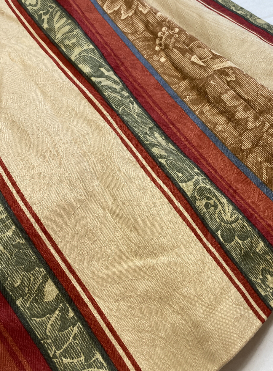 3 Custom Made Luxury Valances Window Treatments Curtains Red Green Stripe Design