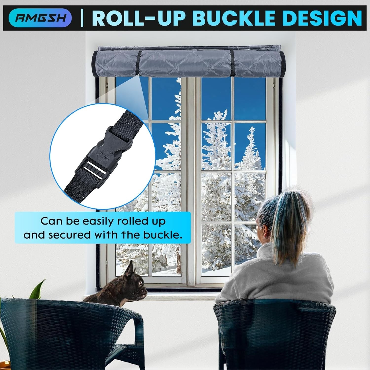 Sleek Thermal Window Insulation Cover 38″ x 62″ – Noise Reducing Design