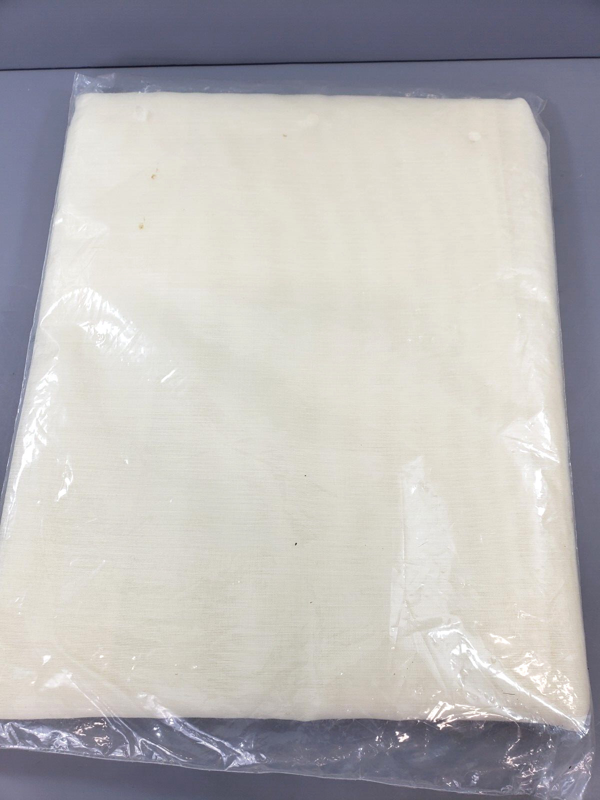 Dacron Batiste Tailored Window Panel 1 Extra Wide Panel Eggshell 84″x62″ NEW
