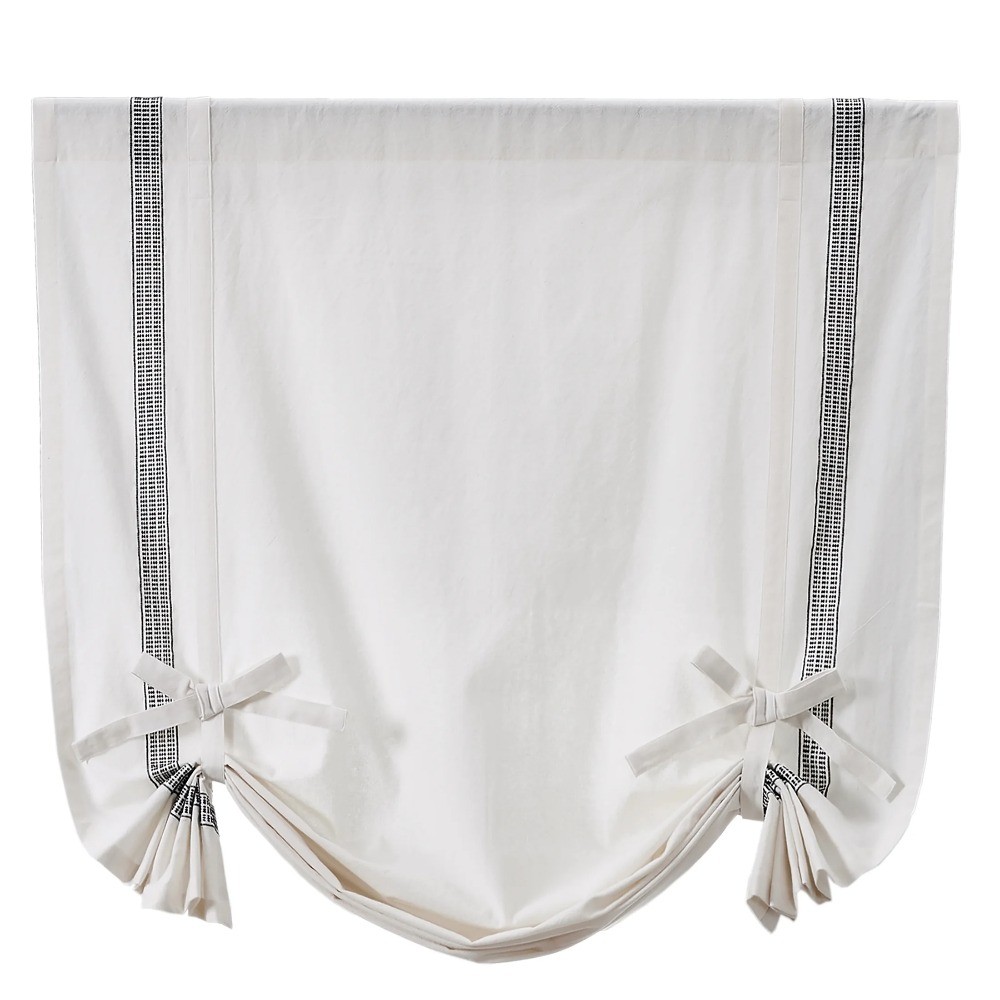 Light Filtering Cotton Balloon Shade, 1-Piece, Ivory, 42″ W x 63″ L