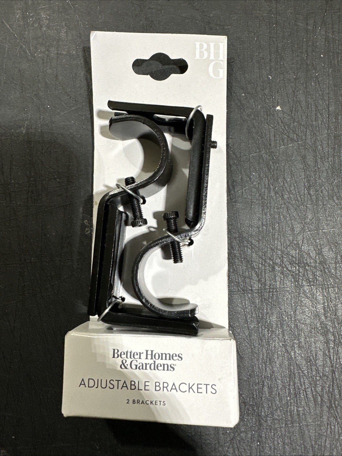 Better Homes Garden Matte Black Adjustable Brackets Fits Rods 3/4 To 1” New(42)