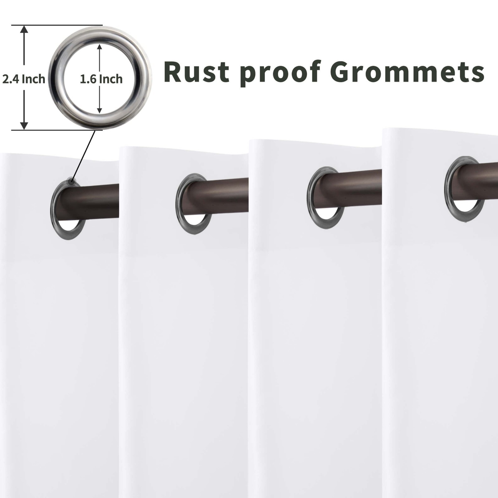 Waterproof Outdoor Curtains for Patio & Gazebo – UV Resistant, Sun Blocking Grom