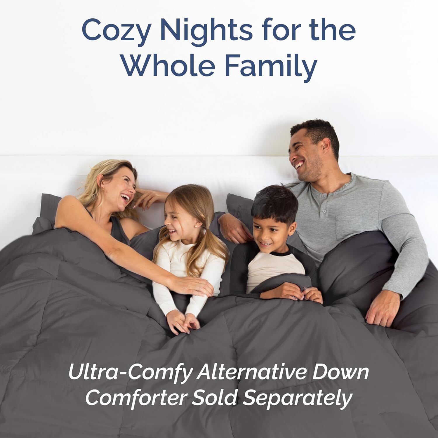 Queen Size 4 Piece Sheet Set – Comfy Breathable & Queen, 07 – Dark Grey
