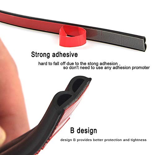 33Ft Universal Self Adhesive Weather Seal Strip for Car, 33 Feet Long, Black
