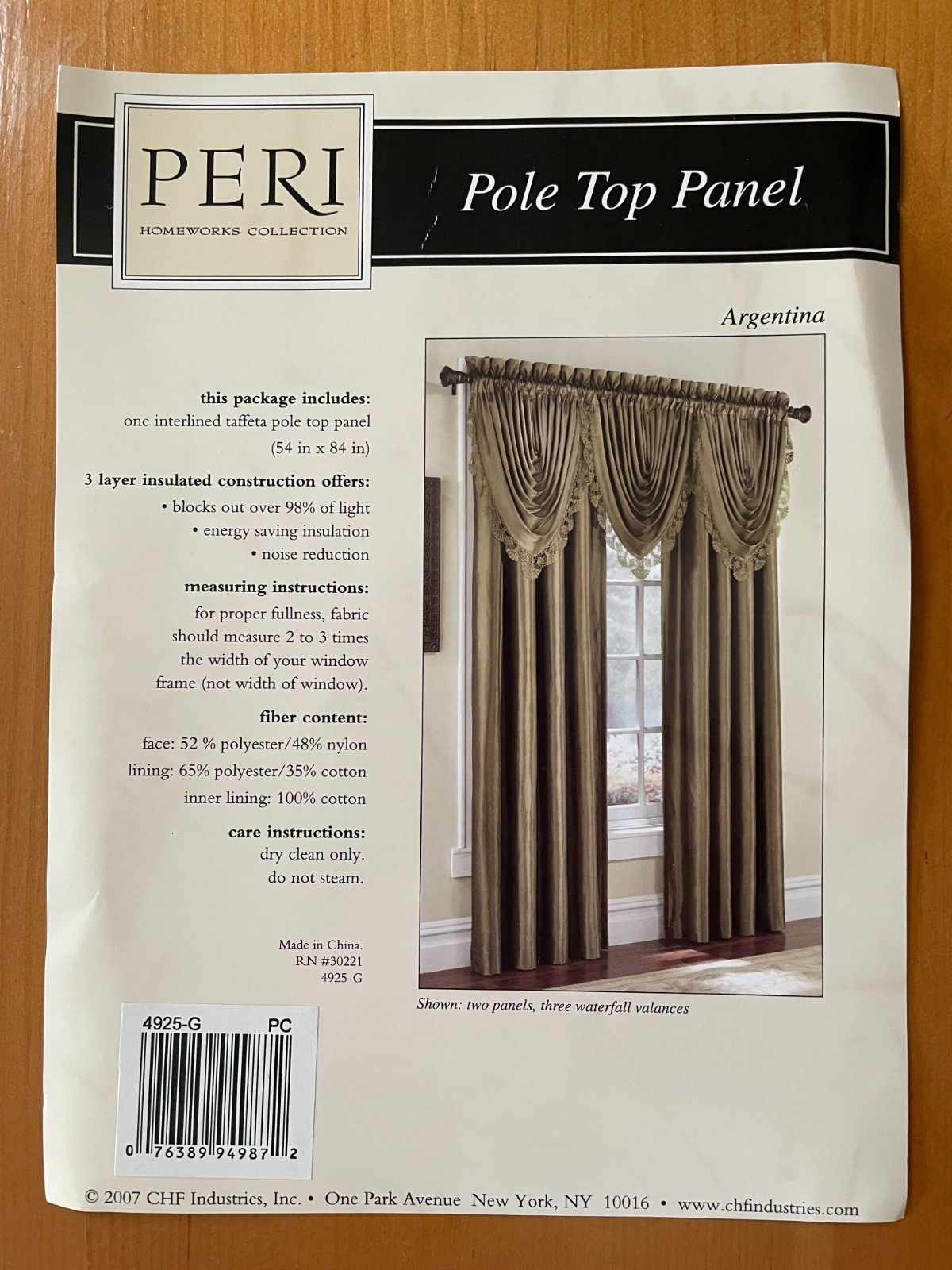 PERI Homeworks Collection window treatment (54 in W X 84 in L) x 2 panels