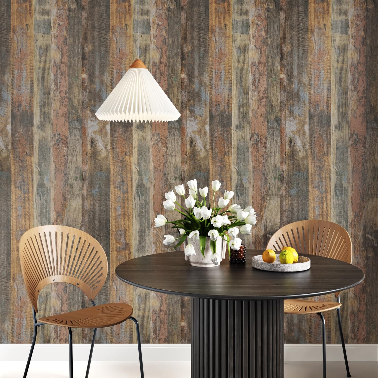 Brown Wood Contact Paper for Countertops Waterproof Shiplap Peel and Stick Wa…