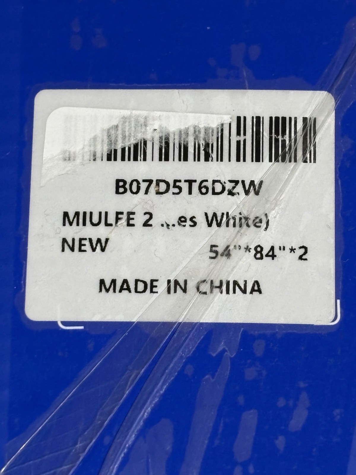 MIULEE 4 Panels Solid Color White Sheer Window Curtains 54″ x 84″ – New Open Box