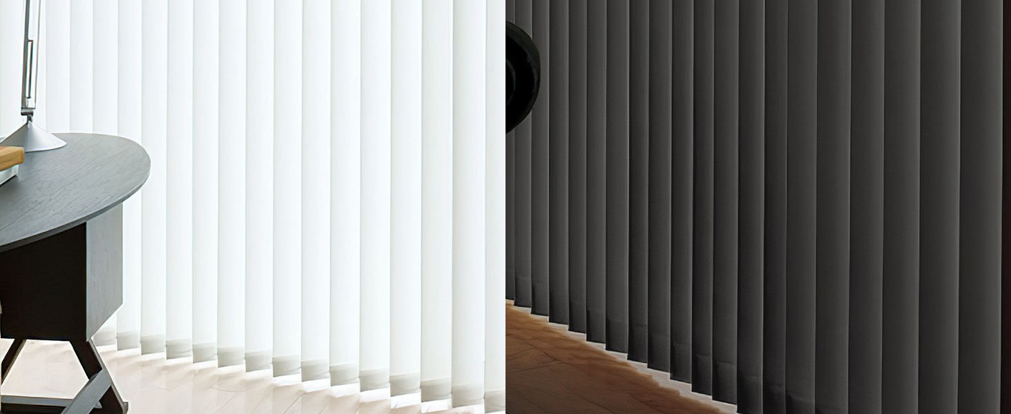 Vertical Blinds Replacement Slats, Room Darkening 25pcs | Fabric Slats for