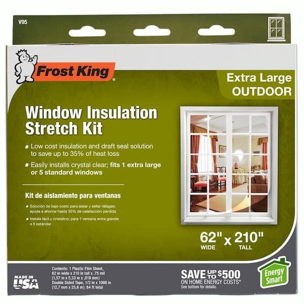 62 In. X 210 In. Outdoor Stretch Window Insulation Kit