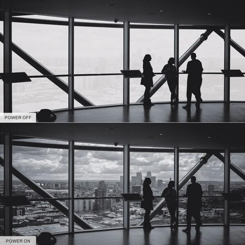 6in x 12in White to Opaque PDLC Smart Switchable Glass Film Electrochromic Vinyl