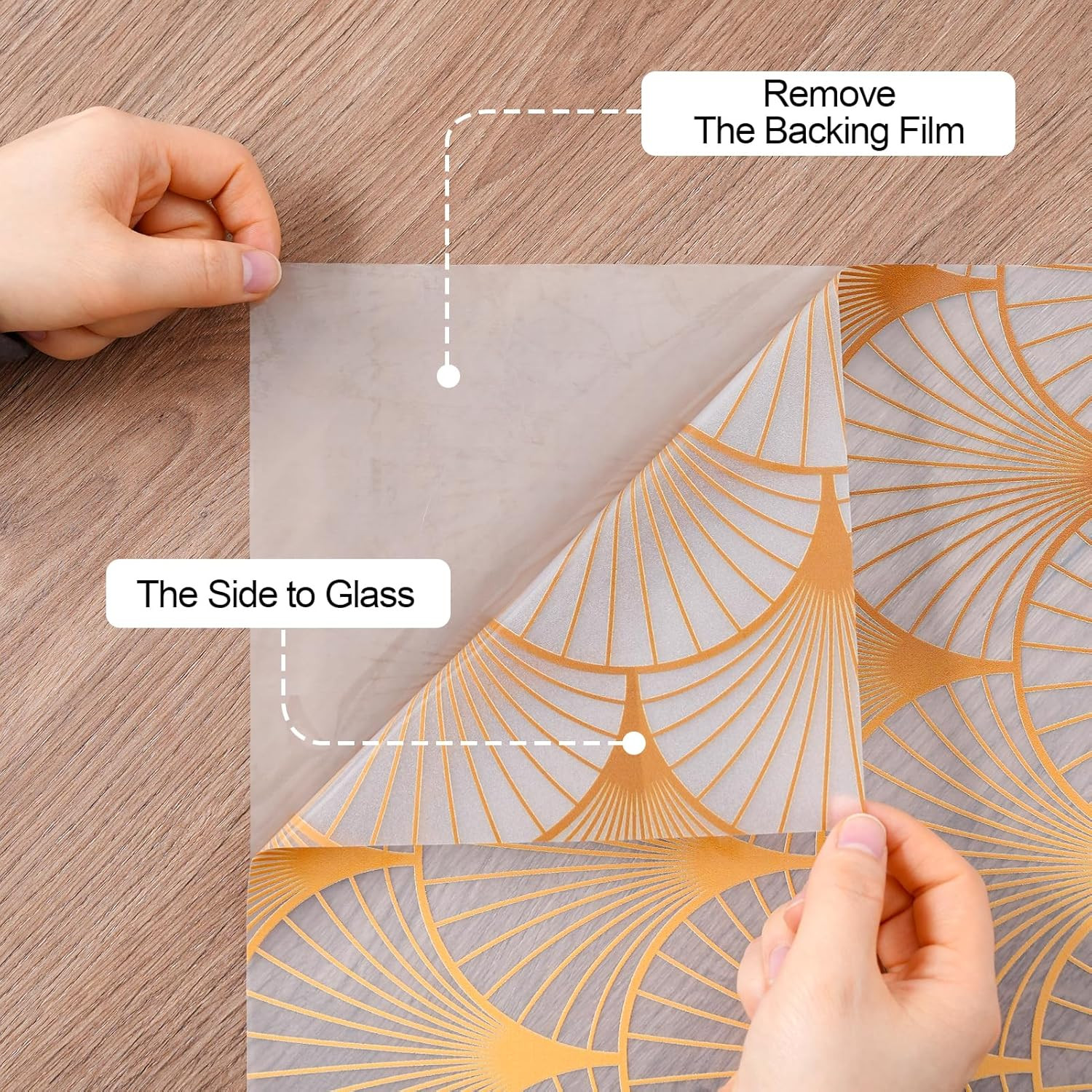 DKTIE Geometric Art Stained Glass Window Film Bathroom Window Privacy Film Frost