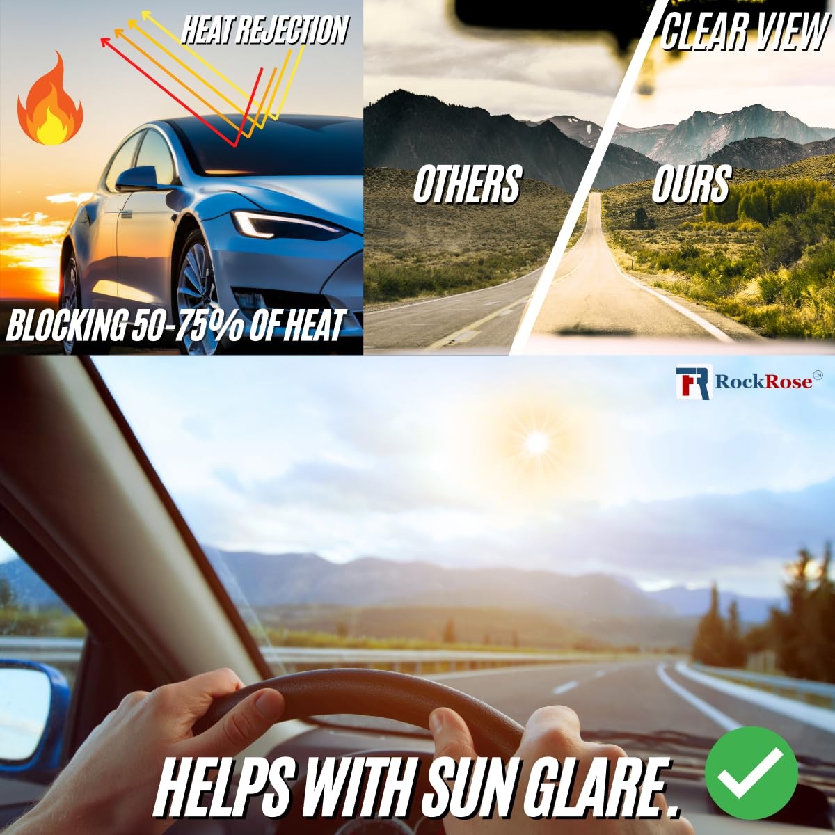 RockRose Citrus Shift Chameleon Window Tint for Cars, Color Window Tint Film;