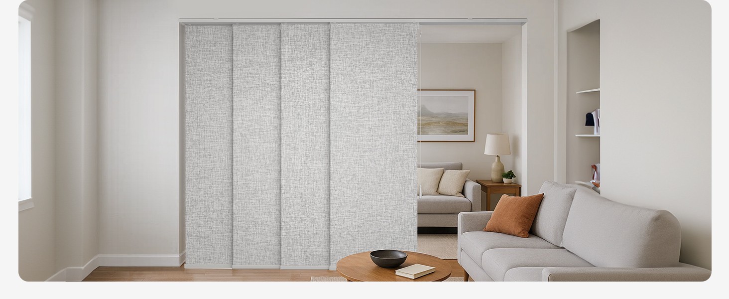 4-Panel Replacement Fabric for Sliding Panel Track Blinds – 23″ W x 96″ L –