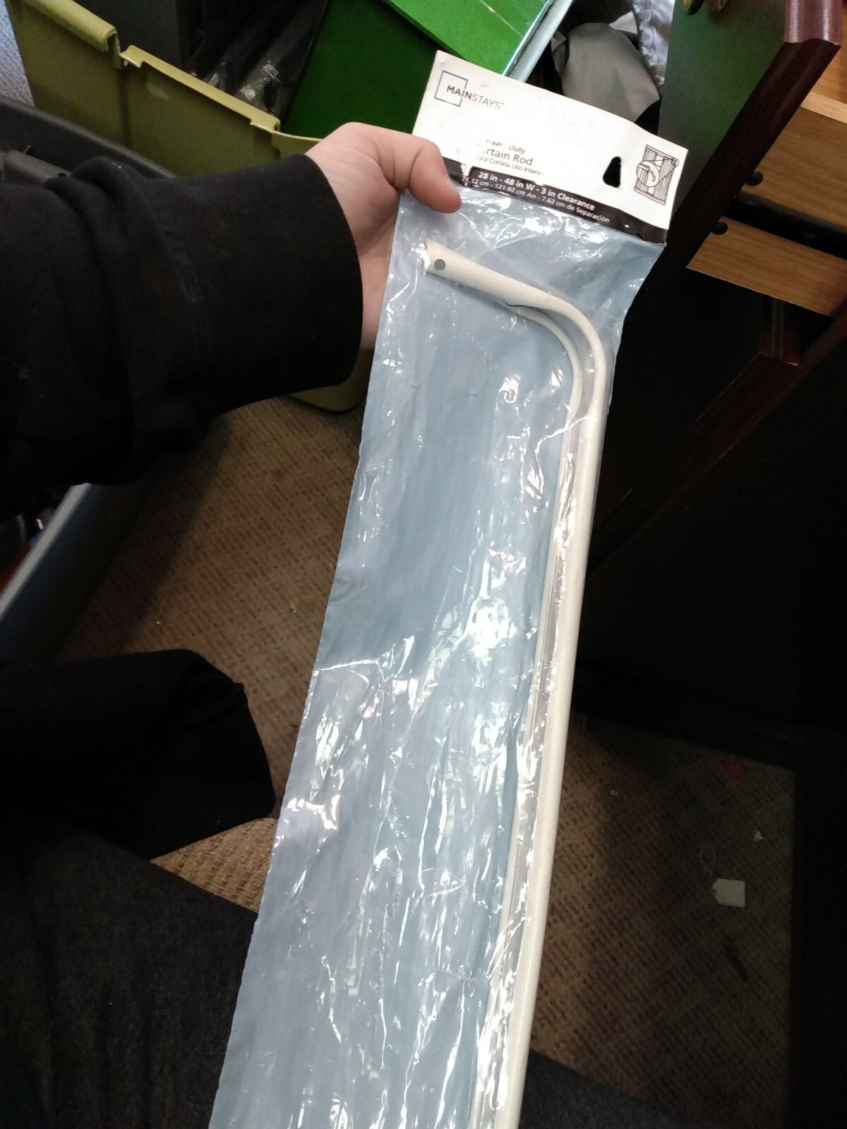 Mainstays 28in-46in Heavy Duty Curtain Rod. (Cm)