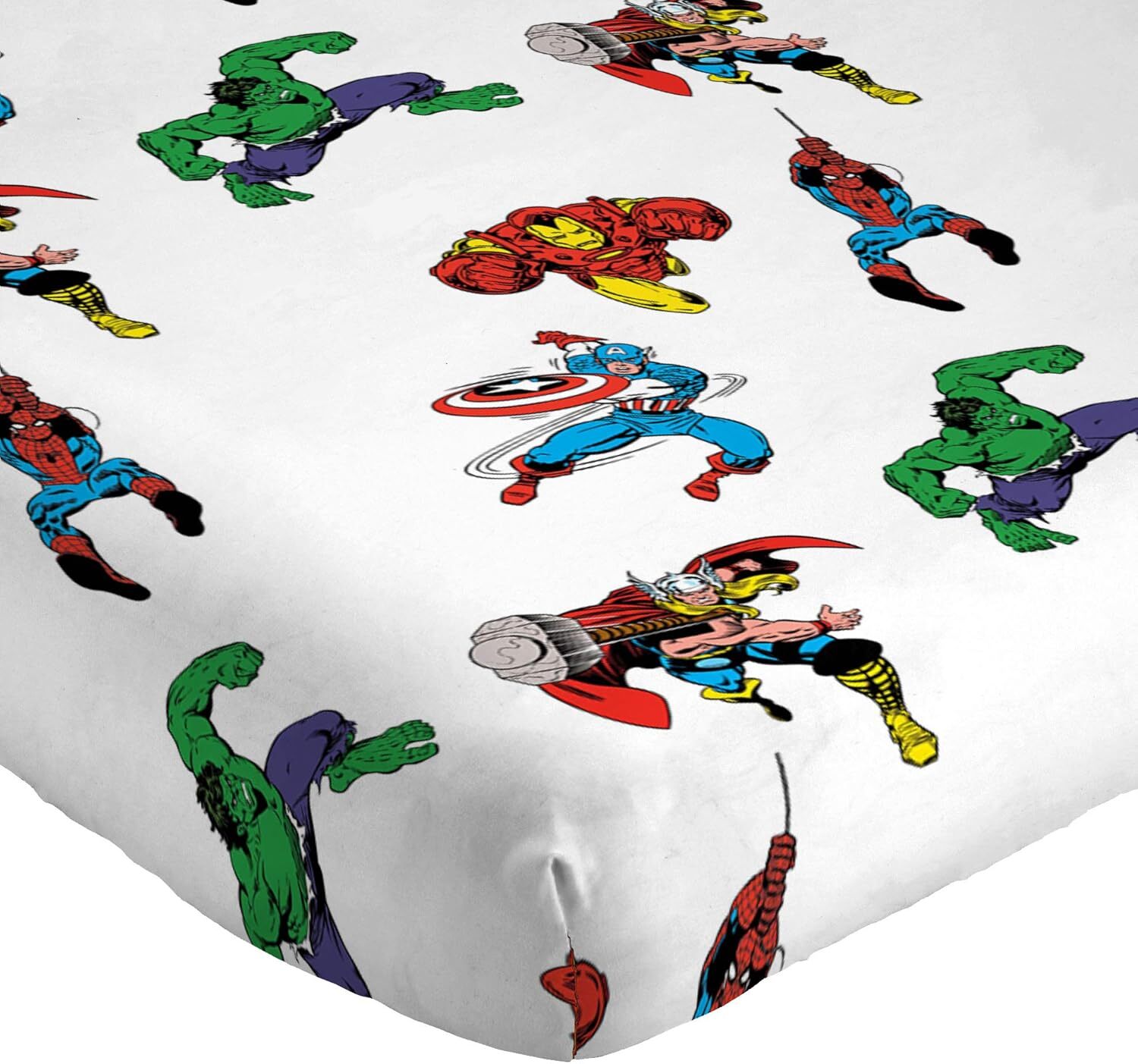 Jay Franco Marvel Avengers Comic Cool Twin Sheet Set – Twin, White –