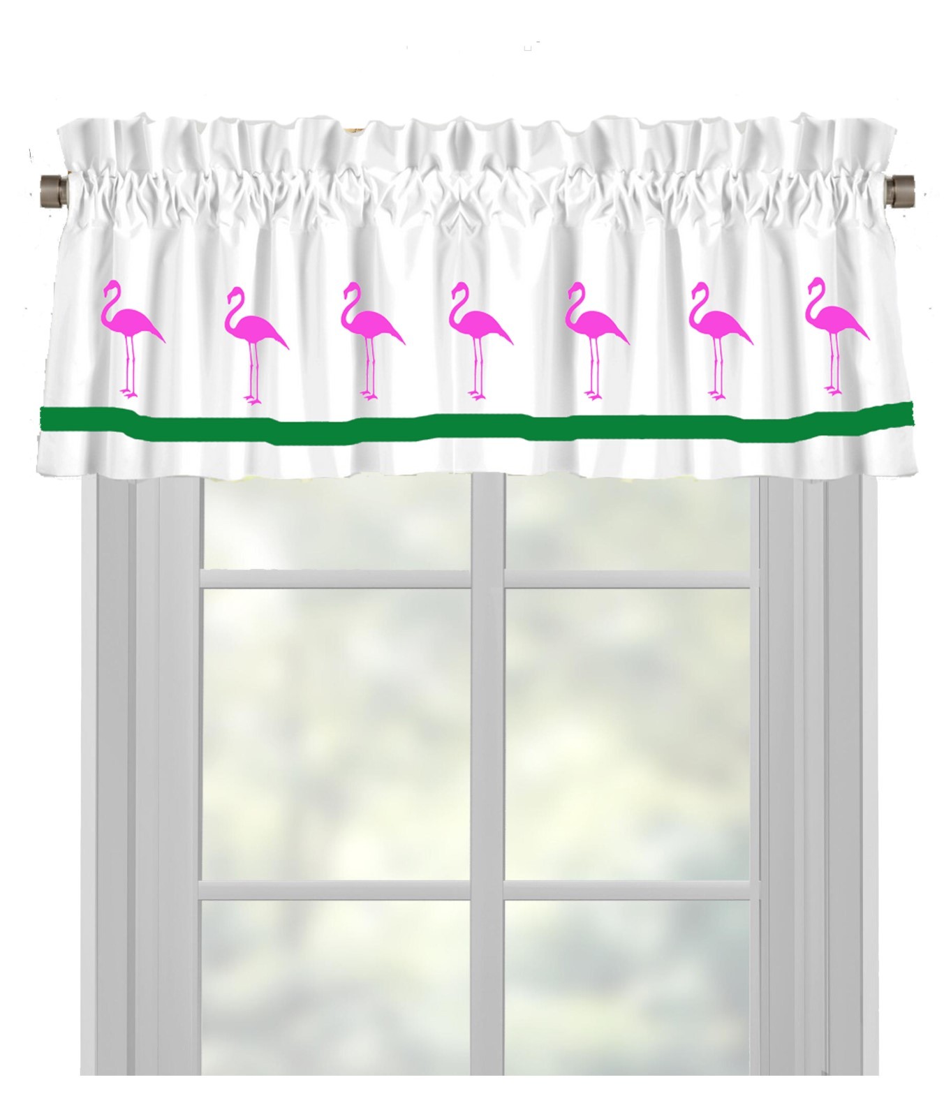 Flamingo Bird Window Valance Curtain in Your Choice of Colors