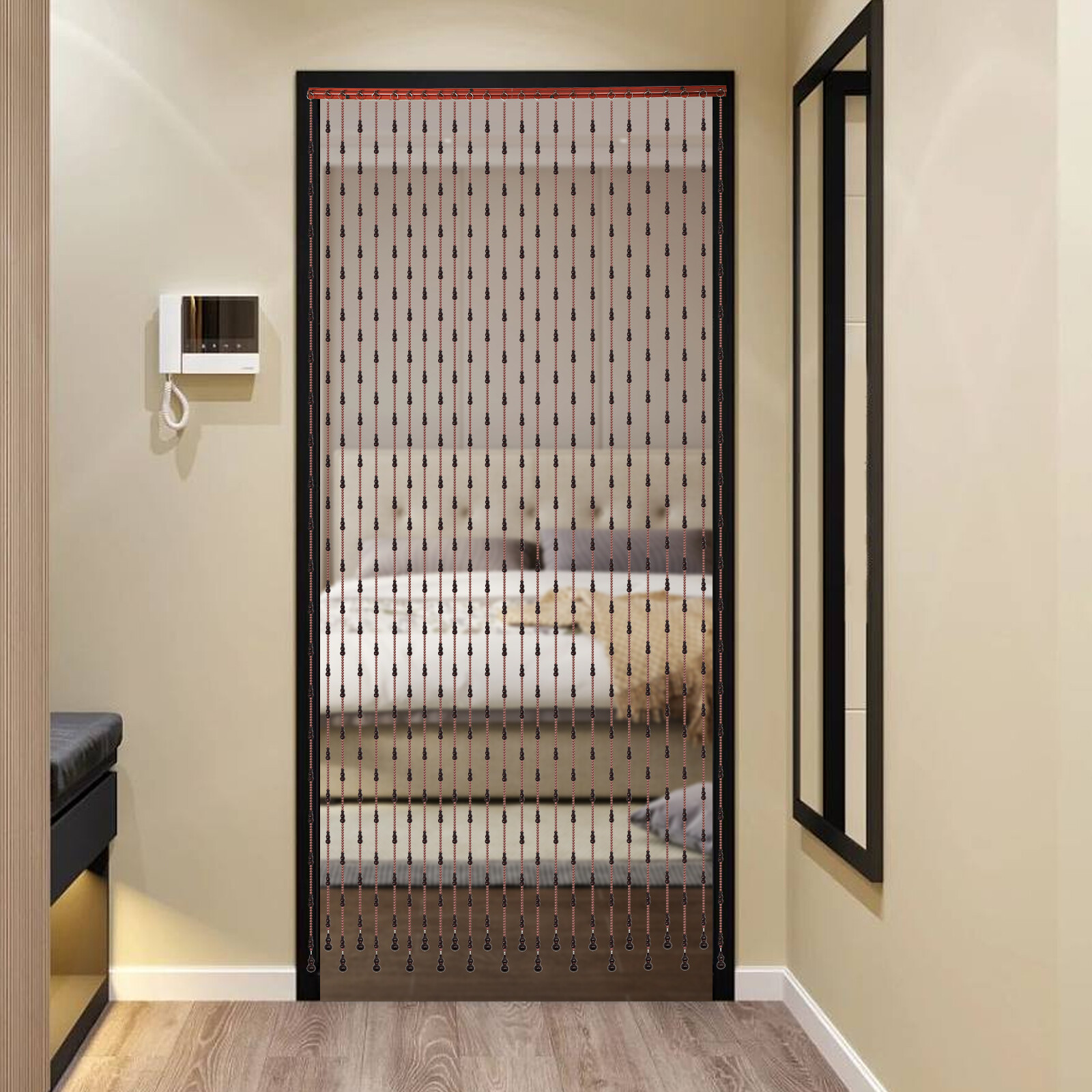 2Type Door String Door Curtain Room Wood Bamboo Dividers Beaded Window Curtains