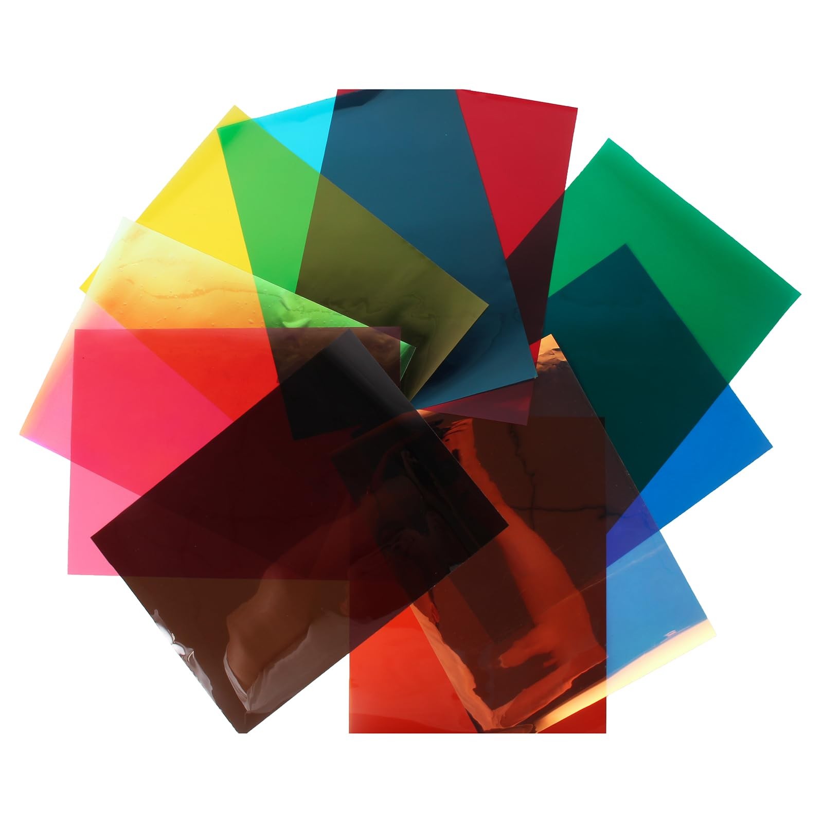 10Colors Bundle Pack Colorful Transparent 8.5 x 11.8 inches, 10colors