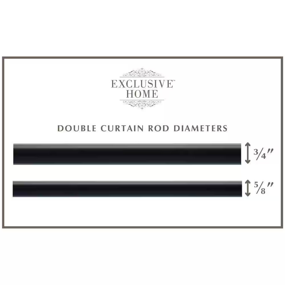 Crystal Ball Double 66 In. – 120 In. Adjustable 3/4 In. Double Curtain Rod Kit i