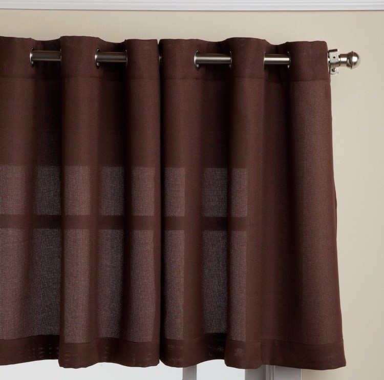 Lorraine Home Fashions Jackson 58-inch x 36-inch Tier Curtain Pair, Chocolate