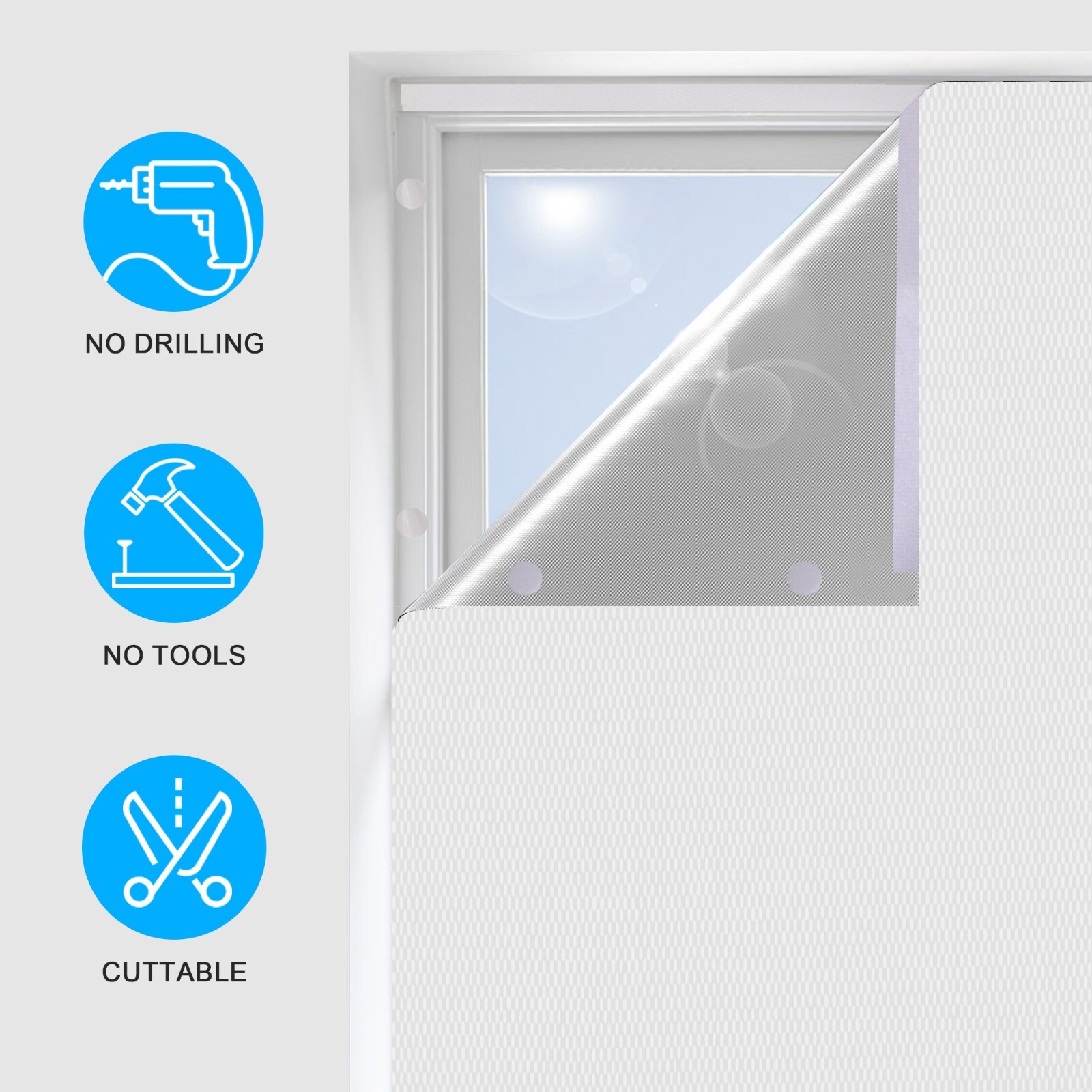 Blackout Roller Shades UV Protection Privacy DIY Blinds for Bedroom Media Room