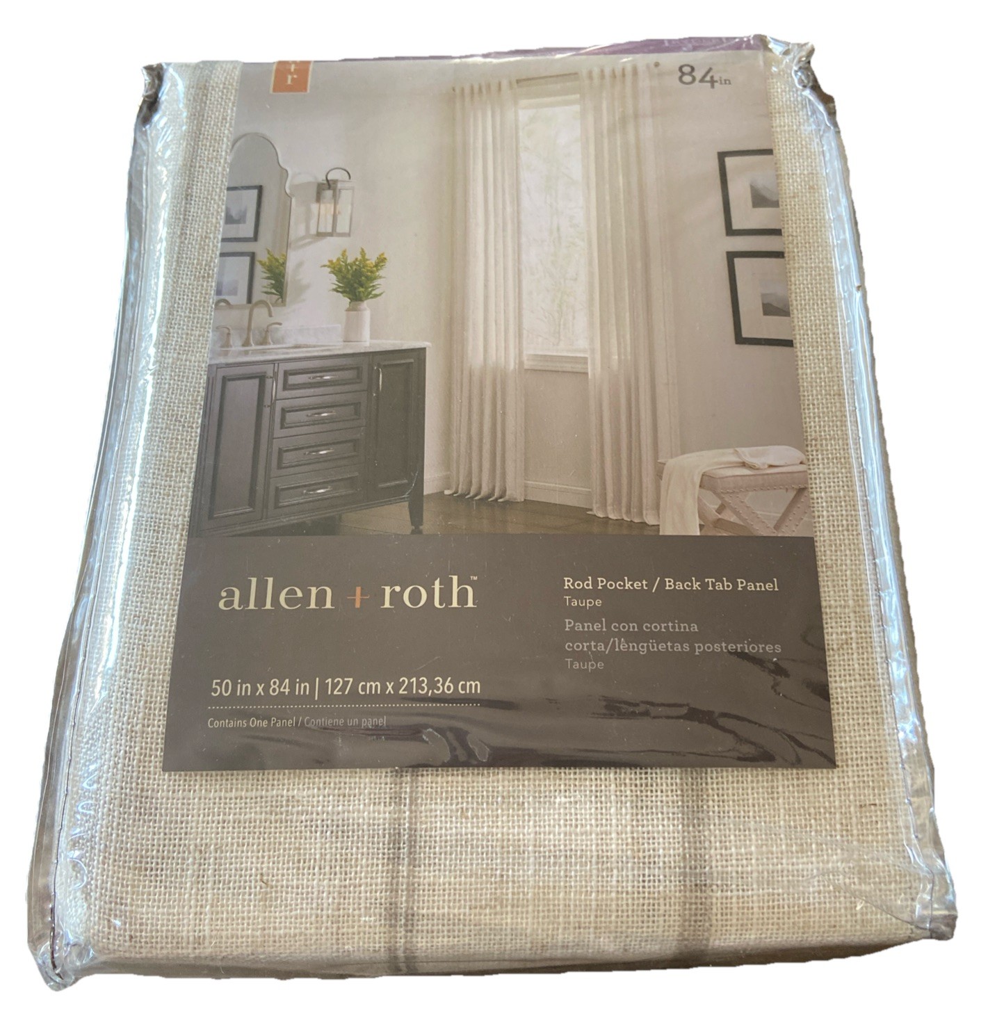 Allen + Roth Ryder 50″ x 84″ Rod Pocket Back Tab Panel {B4}