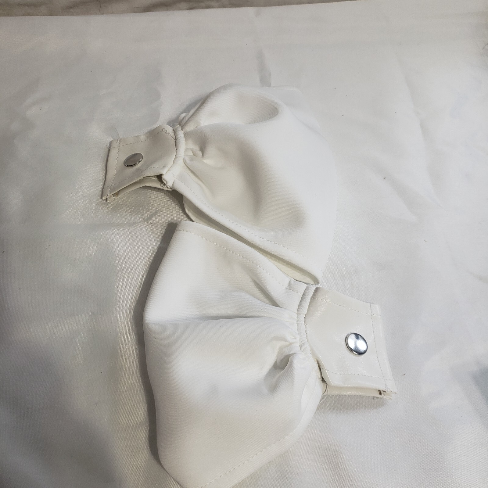 Curtain Tiebacks Ivory off white snap button set of 2