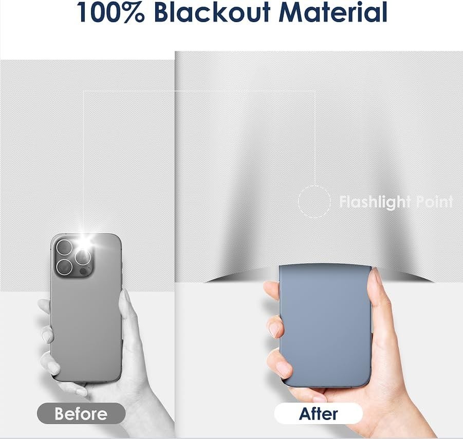 Customizable 100% Blackout Shades – Easy Adhesion & UV Protection for Bedrooms