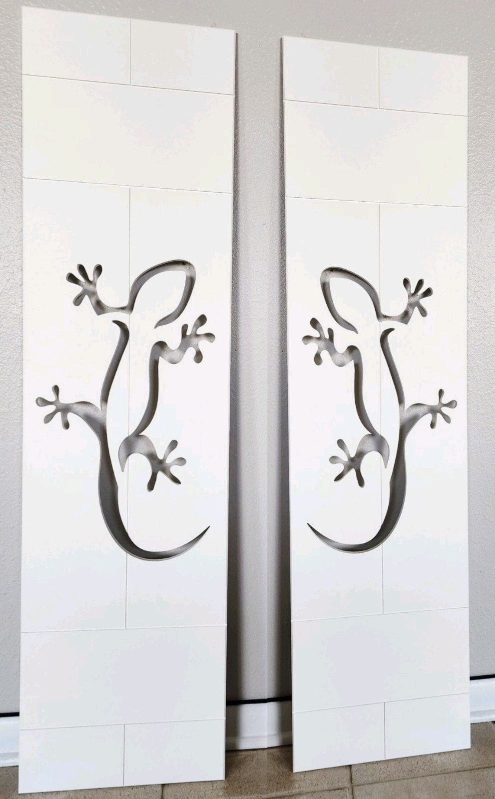 Decorative Window Shutters, Gecko Design, Sold in Pair of 2 shutters