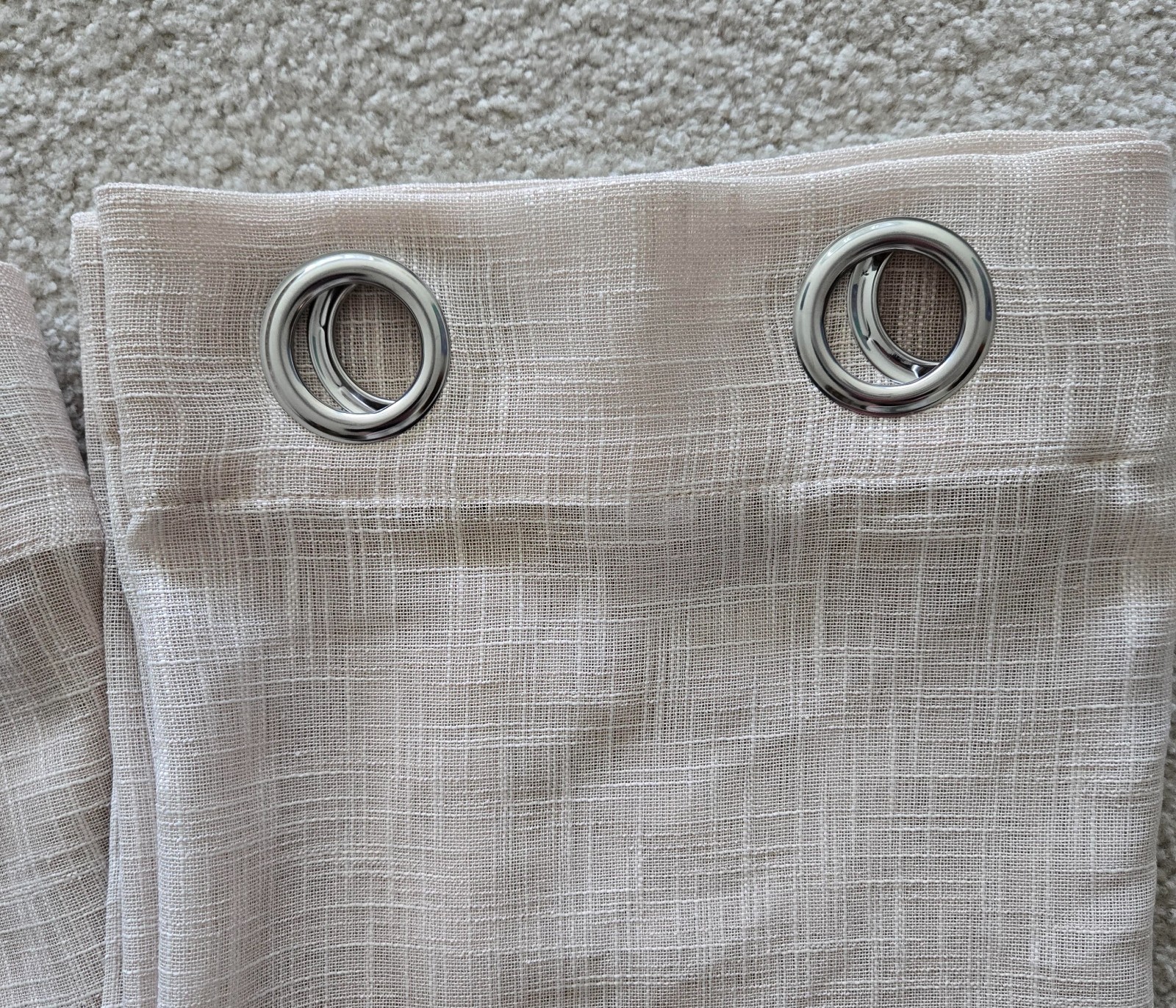 RODEO HOME LIGHT FILTERING WINDOW CURTAIN PANELS-SET OF 2-54″ x 96″-BEIGE