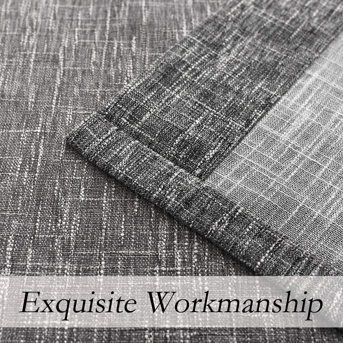 Ombre Window Curtain Panel Linen Gradient Print on Rayon Blend Fabric Backtab…