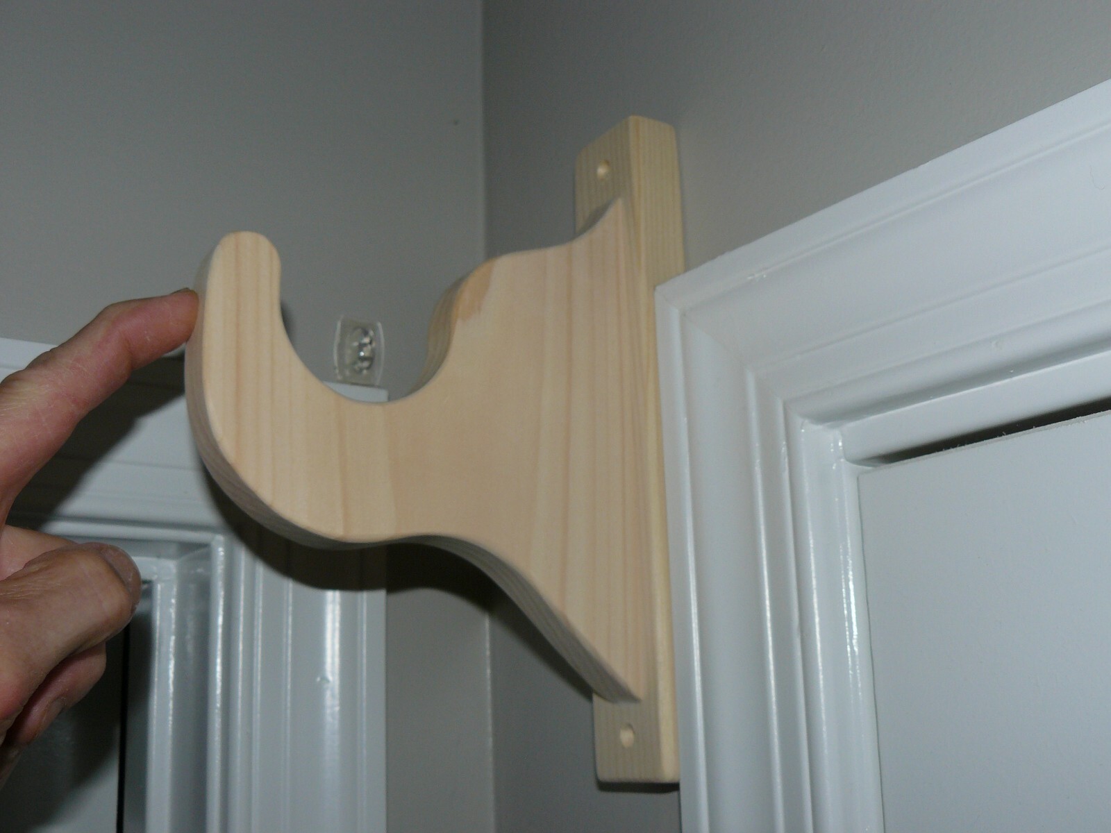 Fancy Wood Curtain Rod Brackets