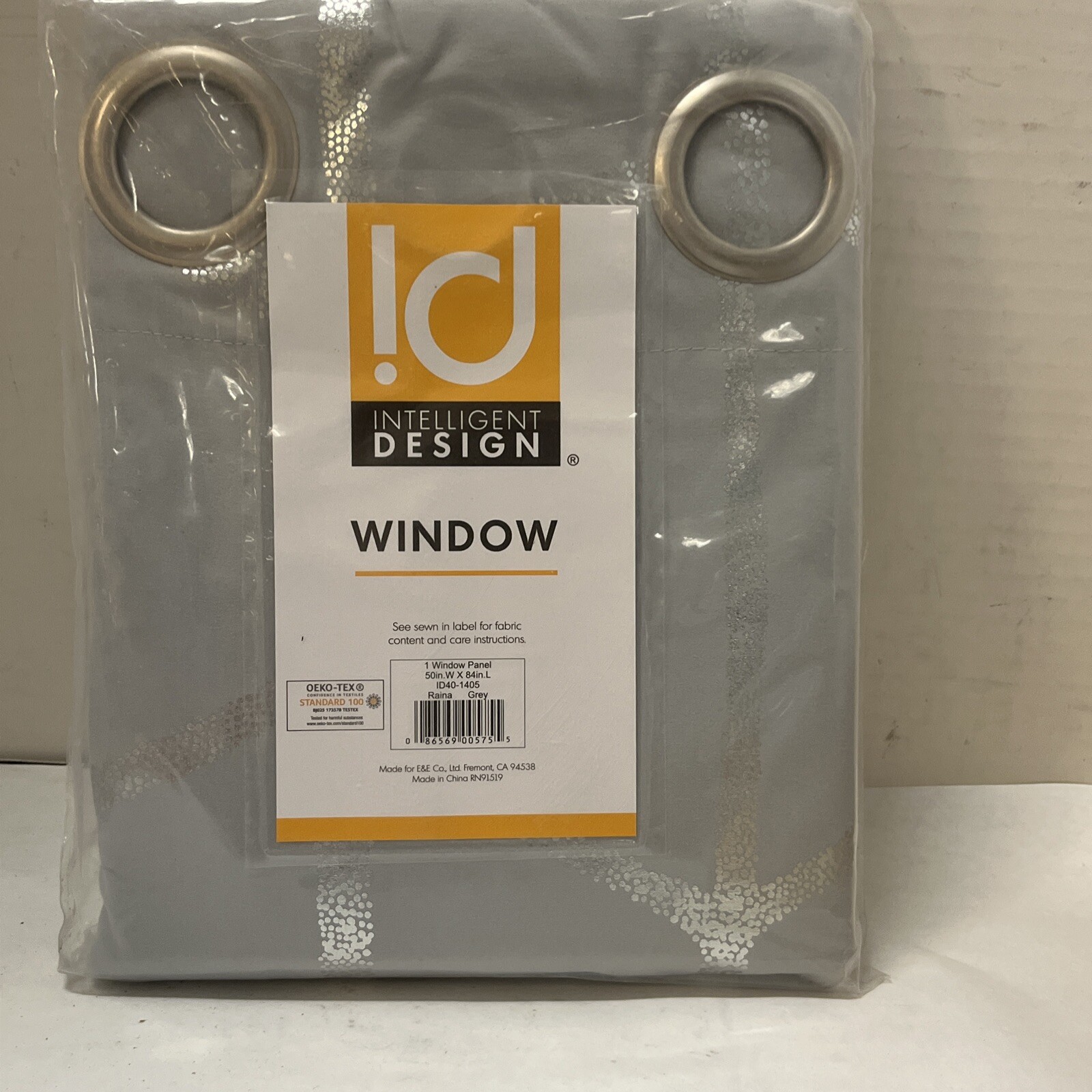 Intelligent Design Raina Metallic Window Panel, 50″ x 84″