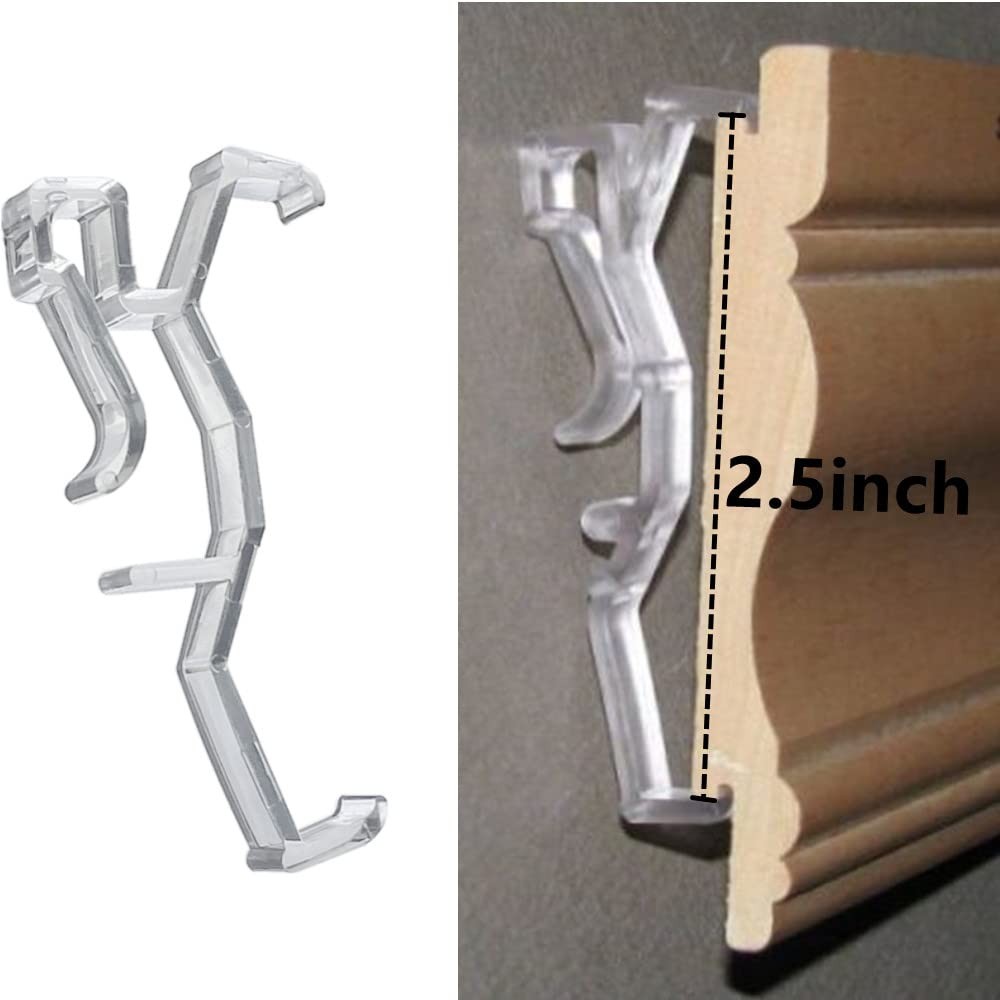 Valance Clips 10pcs 2.5inch Clear Plastic Hidden Retainer 2.5inch,