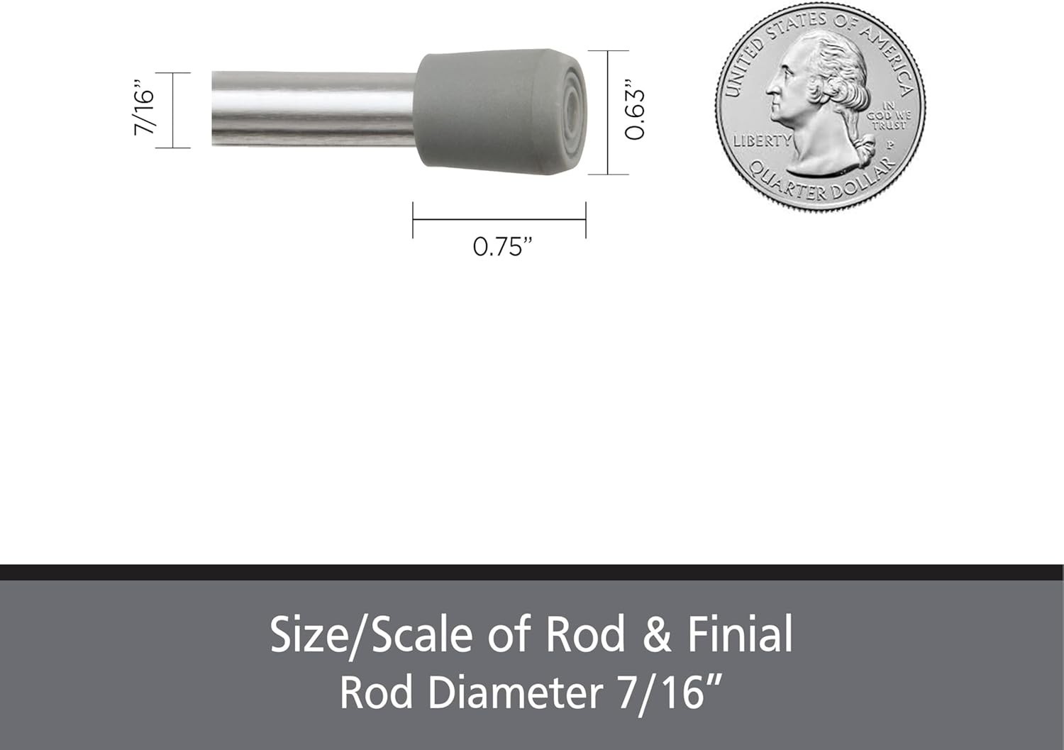 Kenney Fast Fit No Tools 7/16″ Spring Tension Rod, 2-Pack-4 Rods- 28-48″ Chrome
