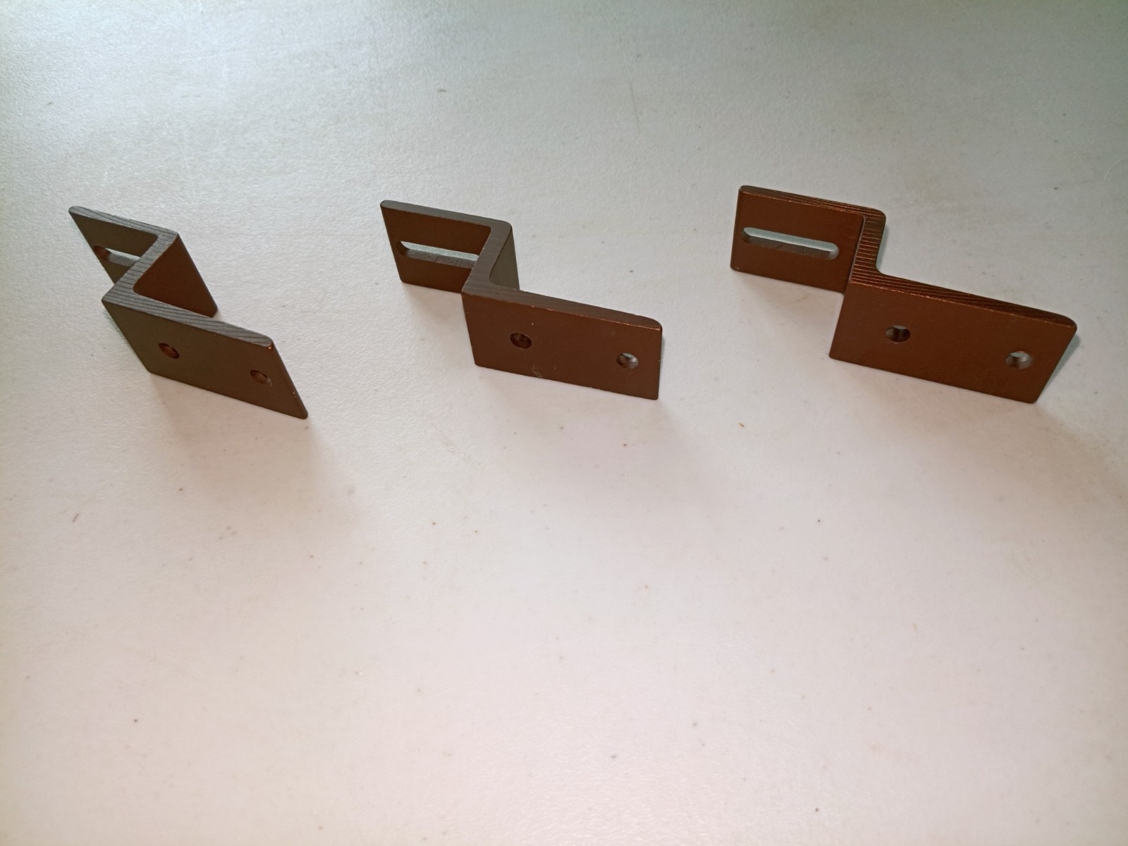 Kirsch ceiling mounted traverse rod 71131 metal Z brackets. 3 brackets. 511