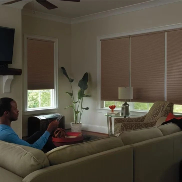 Chocolate Cordless Light Filtering Cellular Shades for Windows 29 in. W x 48 in.