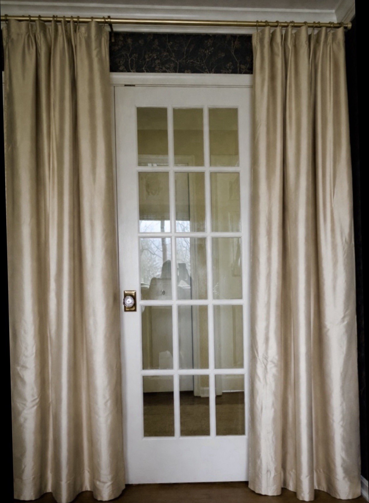 Pottery Barn Dupioni Silk Curtain Panels Beige 100×82 Pair Lined Luxury Drapes